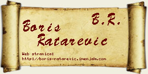 Boris Ratarević vizit kartica